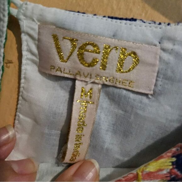 Anthropologie Verb Pallavi Singhee Rhapsody Embroidered Blouse - Picture 6 of 14